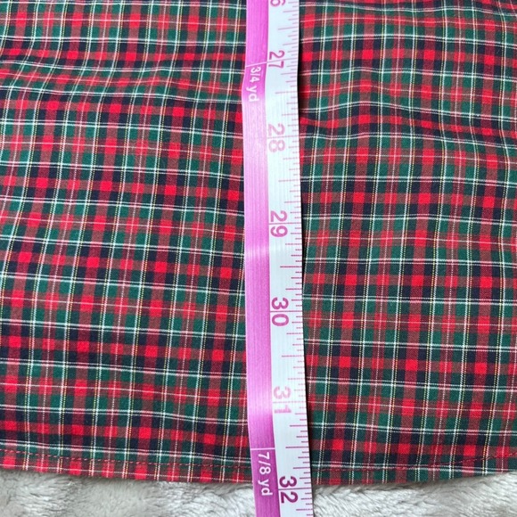 Lauren Ralph Lauren Button Down Shirt Mens 17 1/2 (34/35) Red Plaid Non Iron - Picture 9 of 11